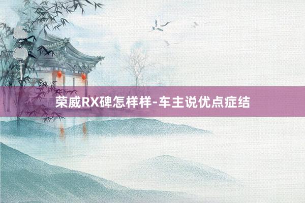 荣威RX碑怎样样-车主说优点症结